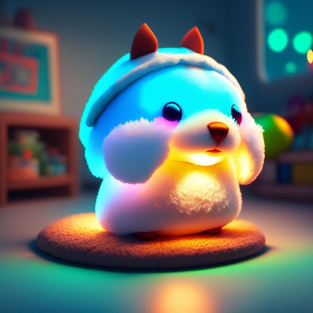 Cute and adorable toy in cozy interior