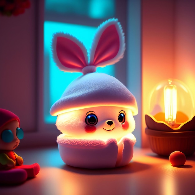 Cute and adorable toy in cozy interior