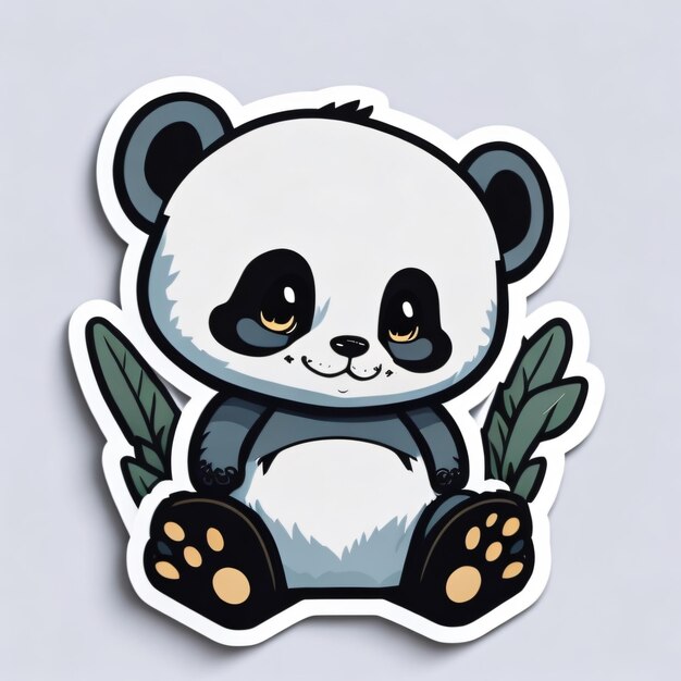 Cute Adorable Whimsical Animal Character in Vector Illustration Sticker Style