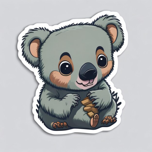 Cute Adorable Whimsical Animal Character in Vector Illustration Sticker Style