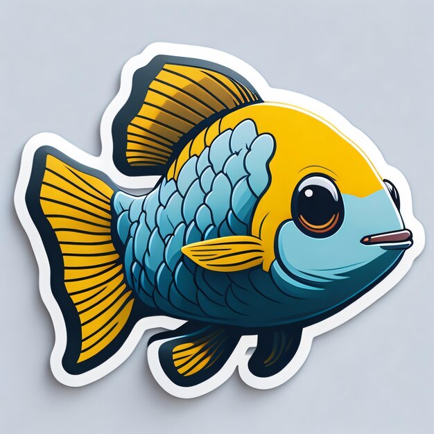 Cute Adorable Whimsical Animal Character in Vector Illustration Sticker Style