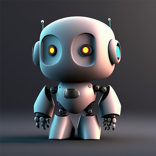 Photo cute ai 3d robot