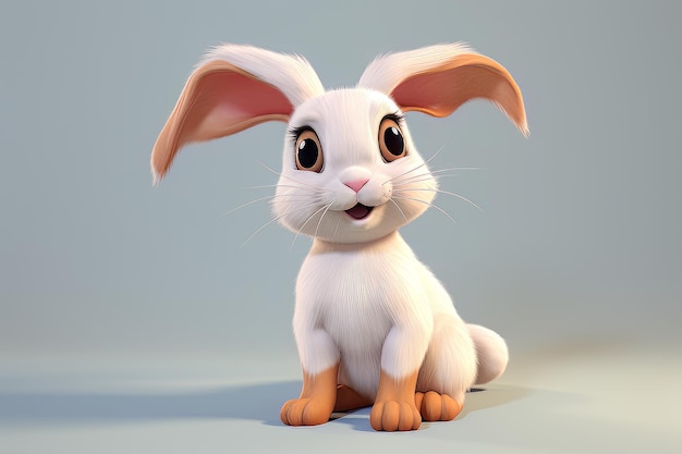 Cute ai generated cartoon bunny