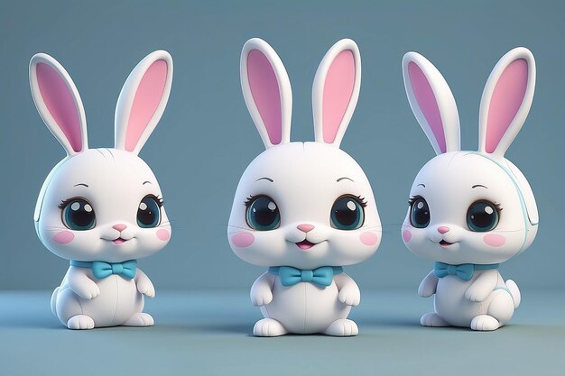 Photo cute ai generated cartoon bunny