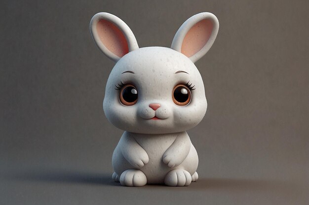 Photo cute ai generated cartoon bunny