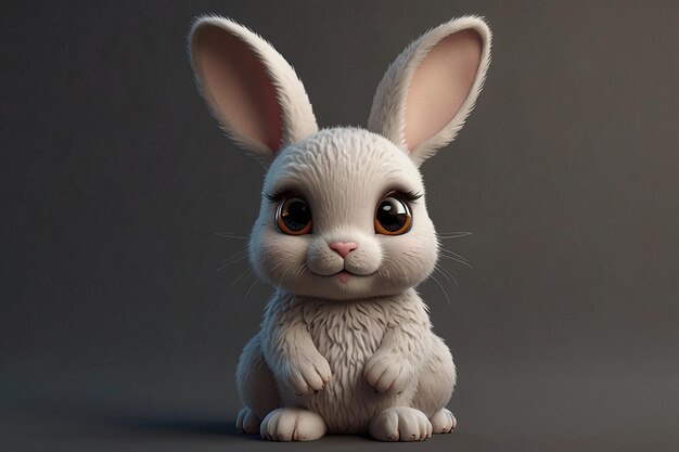 Photo cute ai generated cartoon bunny