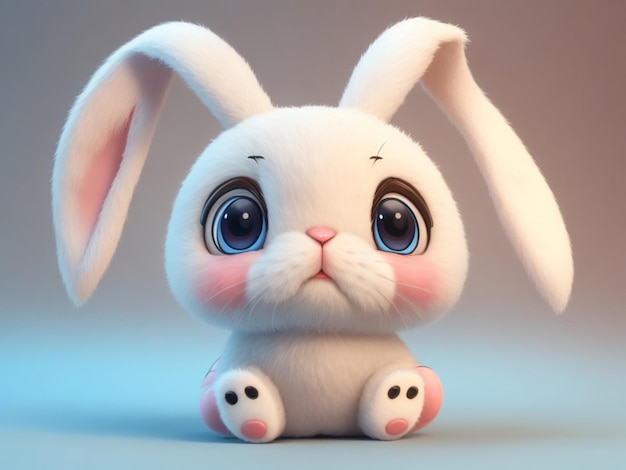 Cute ai generated cartoon bunny