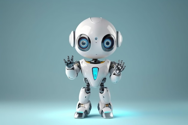 Cute AI robot IT technology Generative ai