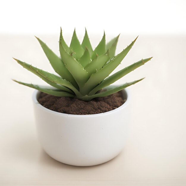 Cute Aloe Plant in a Pot With Background