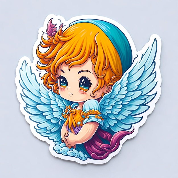 Cute angel sticker