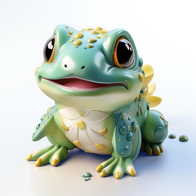 Cute Animal Charming 3D Rendered Creative Simplicity in Adorable Fatness Blender C4D Clay Style