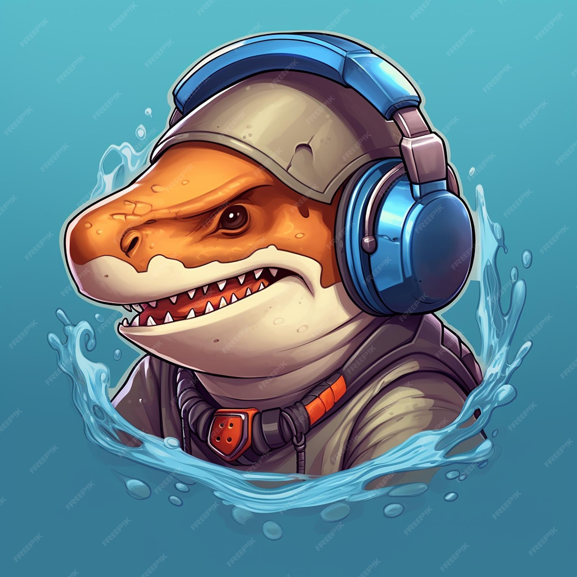 Premium AI Image | cute animal funny character shark fish sea ocean