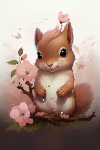 Cute animal illustration design