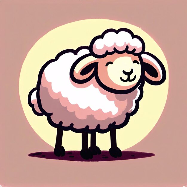 Photo cute animal vector illustration child draw sheep