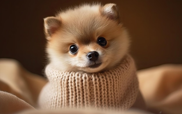 Cute animal wearing sweater