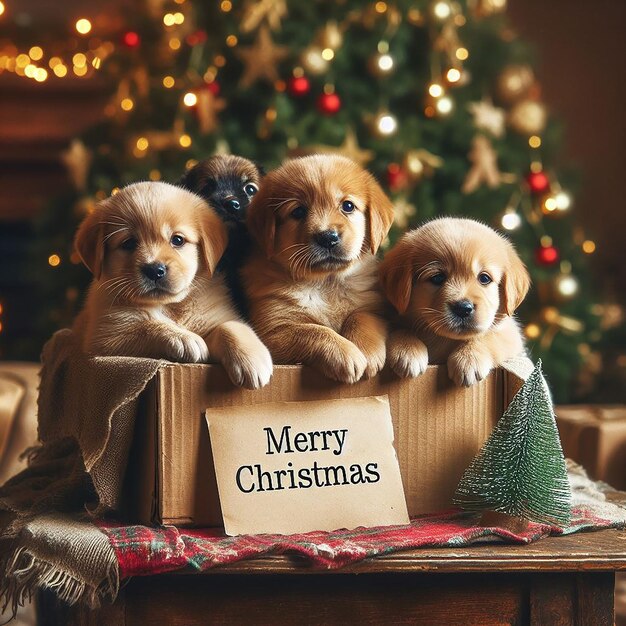 Foto animali adorabili alle feste di natale