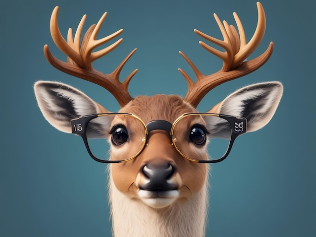 Cute animals wearing glasses