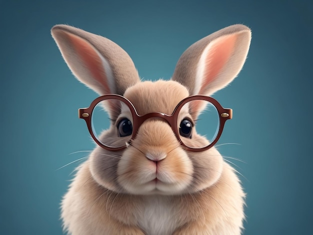 Cute animals wearing glasses