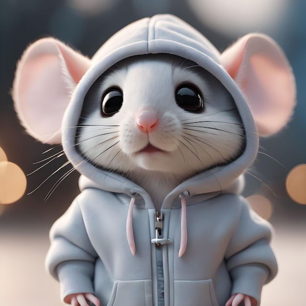 cute animals wearing hoodies