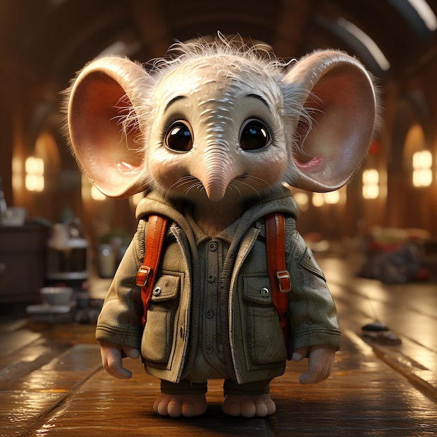 A cute animated elephant