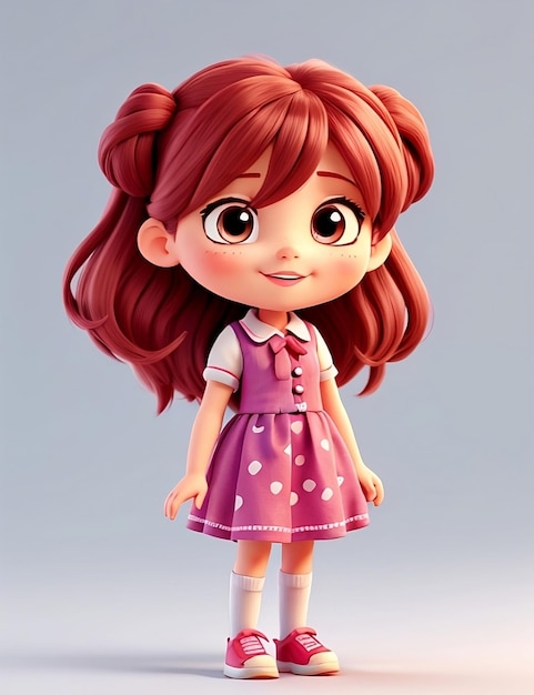 Cute Animated girl 3d girl character