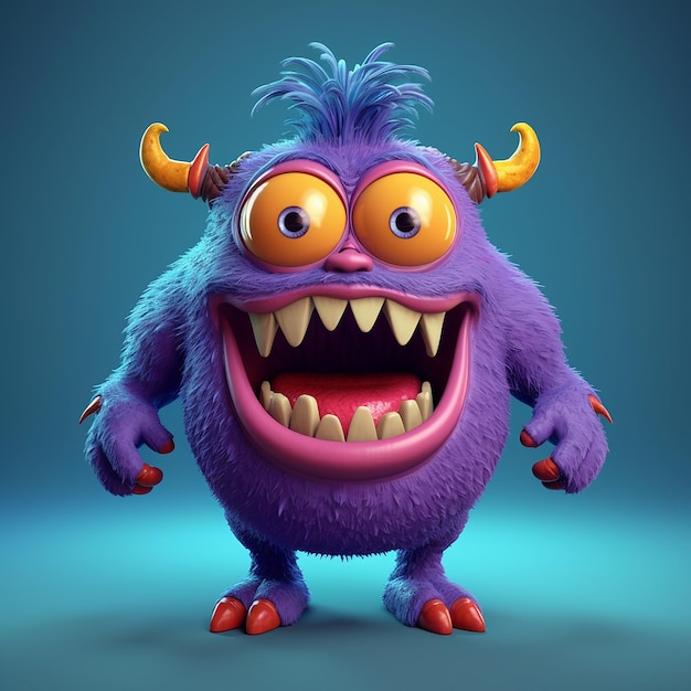 cute animated monsters different cartoon shapes