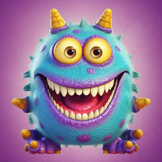 cute animated monsters different cartoon shapes