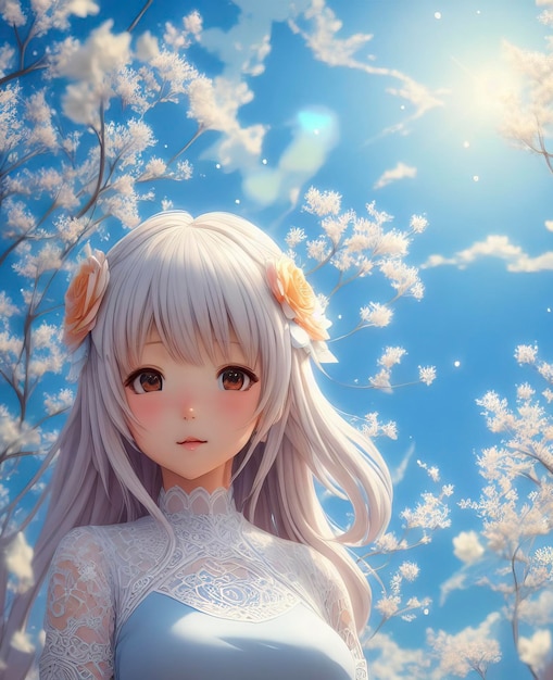 Cute anime adorable cartoon ethereal baby summer fantasy