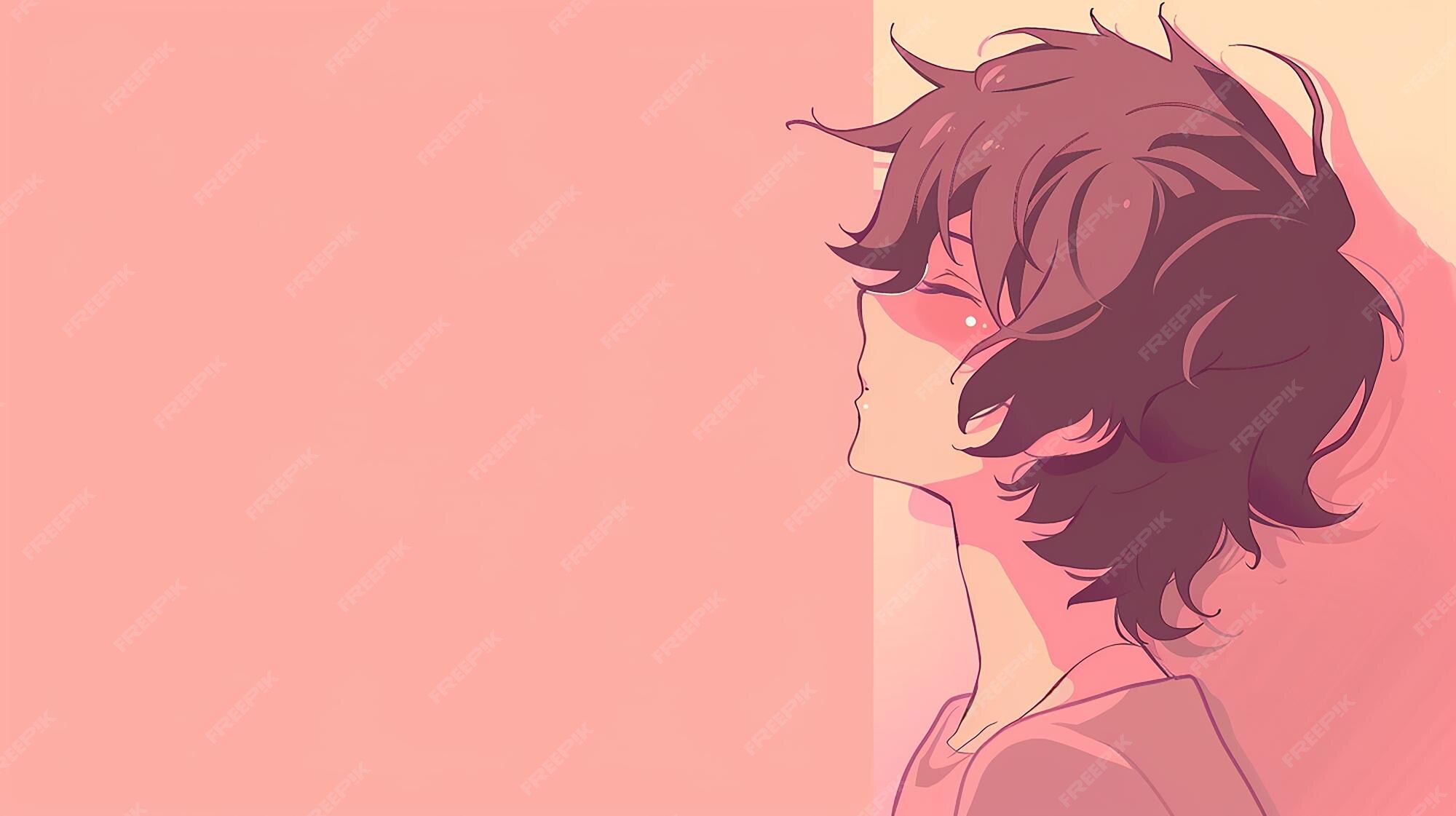 Cute anime boy wallpaper | Premium AI-generated image