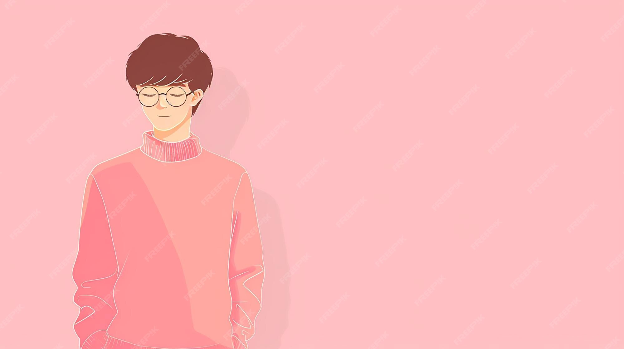 Cute anime boy wallpaper | Premium AI-generated image