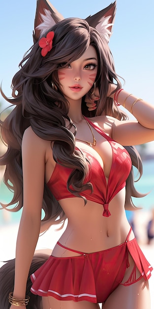 Cute Anime girl character sexy body