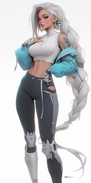 Cute Anime girl character sexy body