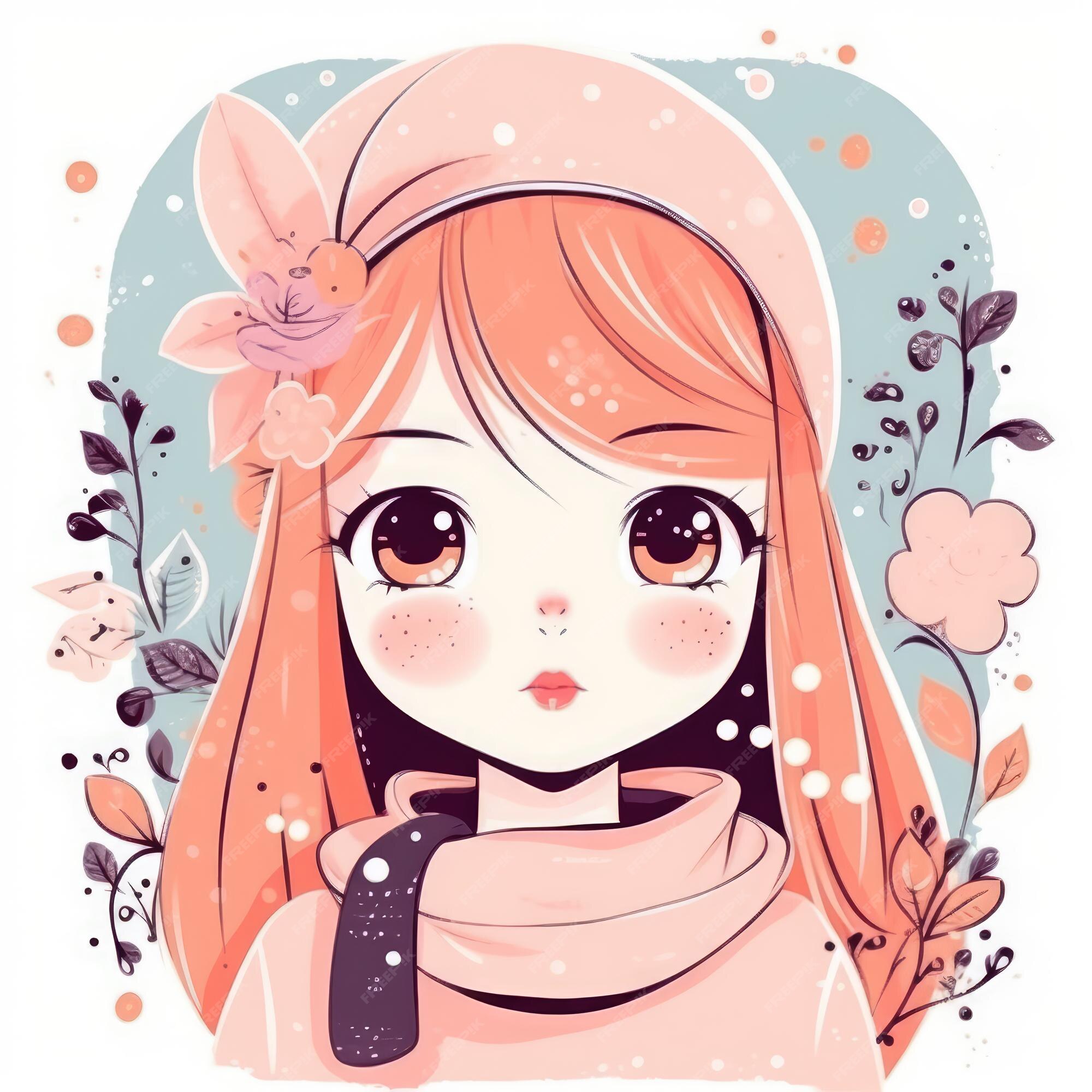 Premium Photo  A cute anime girl kawaiistyle cartoon anime style