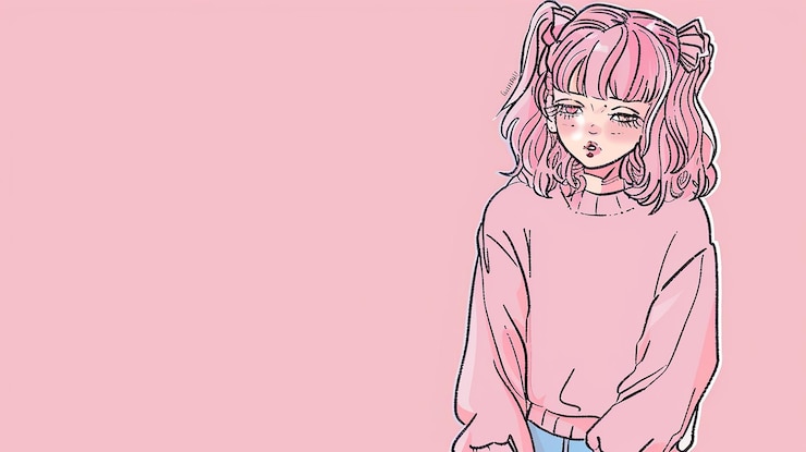 Photo cute anime girl wallpaper