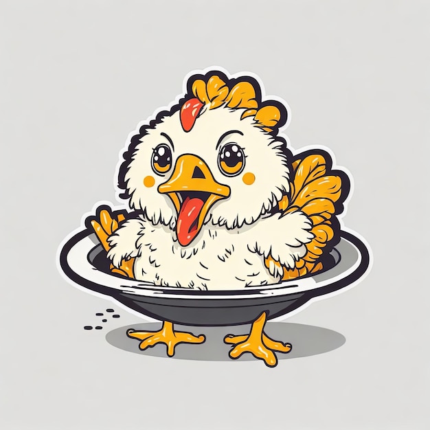 cute anomal chicken