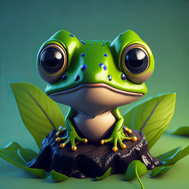 Photo cute anomal frog