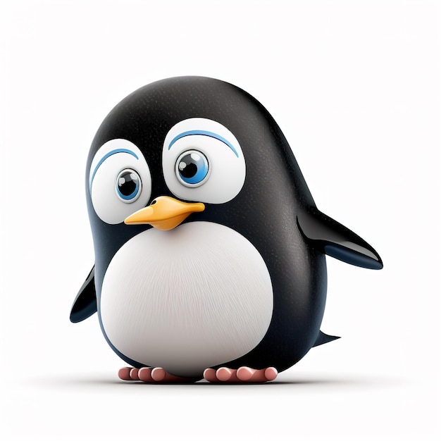 Cute Antarctic Explorer Penguin Illustration