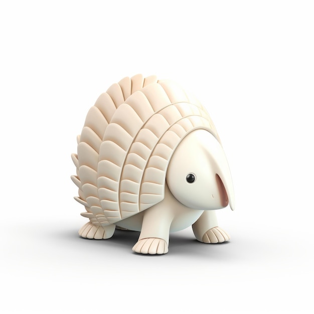 Cute Armadillo 3d Logo In Minimalist Style