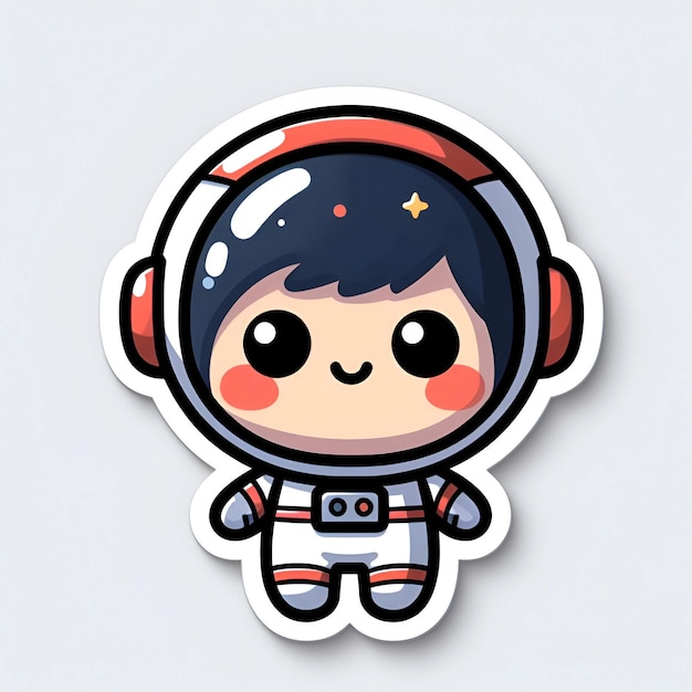 Photo cute astroboy sticker design