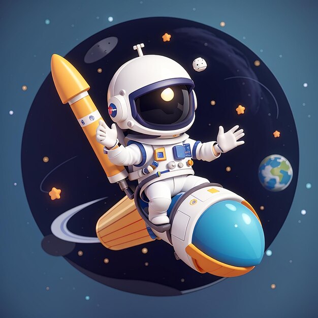cute astronaut cartoon astronaut astronaut astronaut logo spaceman astronaut illustration cosmonaut