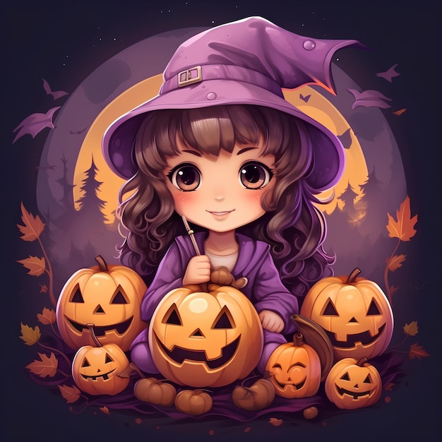 cute avatar character for halloween event mascot illustration profile photo