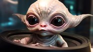 Premium AI Image Cute Baby Alien