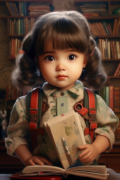 Cute baby back to school