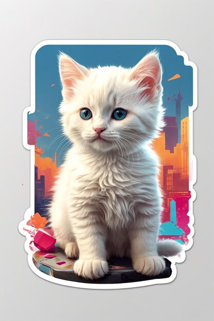 Cute baby Cat Sticker