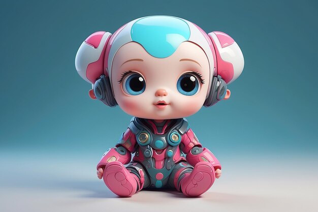 Foto cute baby character design generative ai