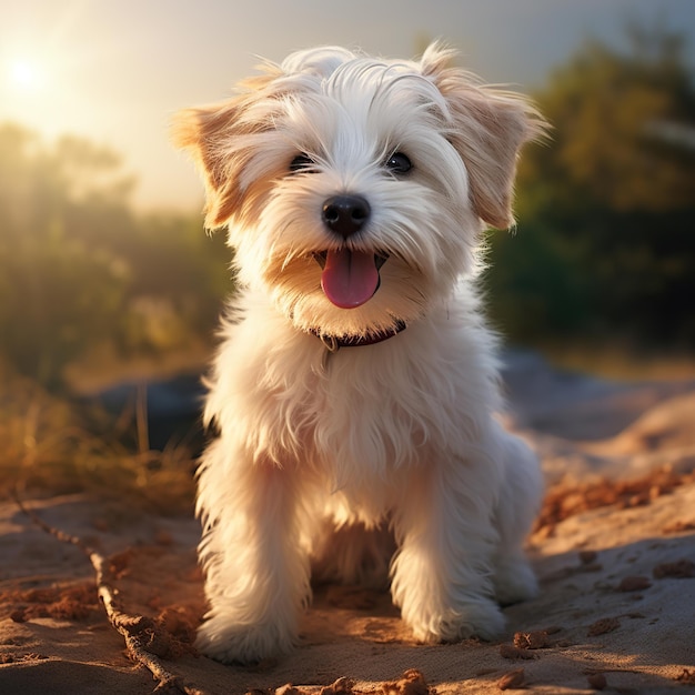 Милый малыш, собака, щенок, животные, домашние питомцы, сгенерированное AI изображение