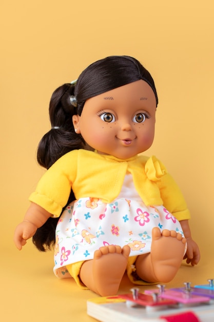 Cute  baby doll for children still life