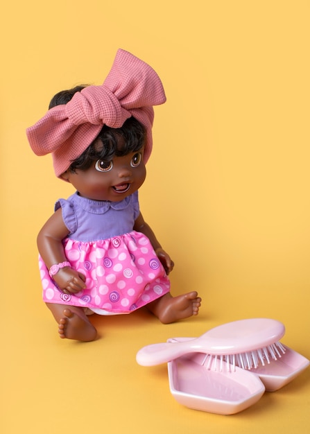 Cute  baby doll for children still life