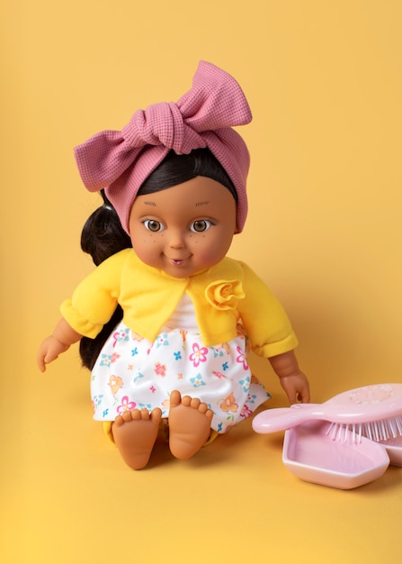 Photo cute  baby doll for children still life