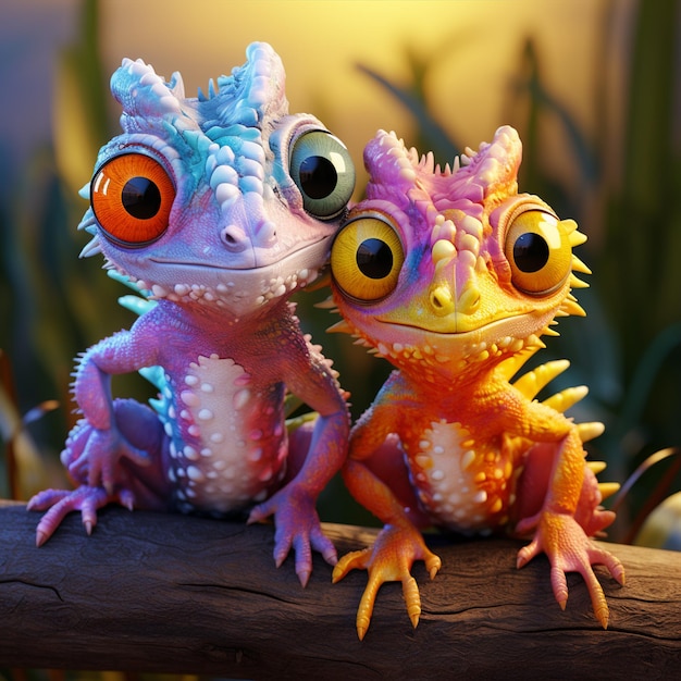 Photo a cute baby dragon cartoon